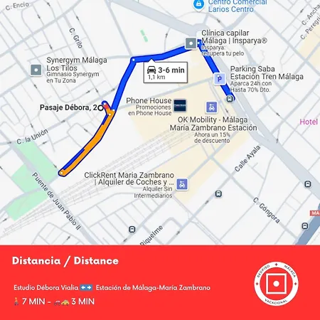Estudio Debora Vialia A Pasos De La Estacion Malaga Zewnętrze zdjęcie